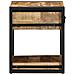 Comodini 2 pz 40x40x50 cm in Legno Massello di Mango Grezzo - Foto miniatura 5