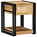 Comodini 2 pz 40x40x50 cm in Legno Massello di Mango Grezzo - Foto miniatura 8