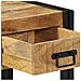 Comodini 2 pz 40x40x50 cm in Legno Massello di Mango Grezzo - Foto miniatura 9