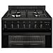 Cucina Elettrica SA66TMBK 4 Fuochi a Gas Forno Elettrico Multifunzione Ventilato Classe A Dimensioni 60 x 60 cm Colore Nero Serie Specialista - Foto miniatura 3
