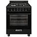 Cucina Elettrica SA66TMBK 4 Fuochi a Gas Forno Elettrico Multifunzione Ventilato Classe A Dimensioni 60 x 60 cm Colore Nero Serie Specialista - Foto miniatura 1