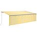 Lusso Casadino -  Tenda Sole Retrattile Manuale Parasole Led 5x3m Gialla Bianca - Foto miniatura 1