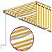 Lusso Casadino -  Tenda Sole Retrattile Manuale Parasole Led 5x3m Gialla Bianca - Foto miniatura 4