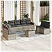 Set Divano da Giardino 9pz con Cuscini Grigio Chiaro Polyrattan - Foto miniatura 2