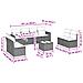 Set Divano da Giardino 9pz con Cuscini Grigio Chiaro Polyrattan - Foto miniatura 3