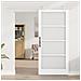 Set di porte scorrevoli  con hardware bianco 93x202 cm in legno di pino, Porta interna con vetro 'ORKDAL'bianca 93x202x4 cm - Foto miniatura 3