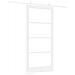 Set di porte scorrevoli  con hardware bianco 93x202 cm in legno di pino, Porta interna con vetro 'ORKDAL'bianca 93x202x4 cm - Foto miniatura 6