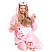 Pigiama Per Bambini Kigurumi Onesie Costume Dinosauro Rosa 105-115 - Foto miniatura 5