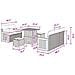 Set Divano da Giardino con cuscino 13 pcs Nero 80 x 80 x 71 cm - Foto miniatura 5