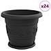 Vasi per Piante 24 pcs Nero Ø 26 x 21.5 cm Plastica - Foto miniatura 1