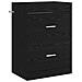 Mobiletto da Bagno Sotto Lavabo Rovere Nero 56 x 37,5 x 81 cm - Foto miniatura 1