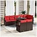 Set Divano da Giardino 9 pcs Marrone Rattan in Polipropilene - Foto miniatura 2