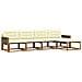 Set di divani da esterno con cuscino 5 pcs Naturale e Crema - Foto miniatura 1