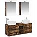 Set di mobili per il bagno 5 pcs Rovere Fumo - Foto miniatura 1