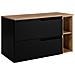 Mobiletto, Beige e nero, 120 cm, Con piano, 4 cassetti, Sospeso, Frontali in MDF, MODERNO - Foto miniatura 1