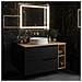 Mobiletto, Beige e nero, 120 cm, Con piano, 4 cassetti, Sospeso, Frontali in MDF, MODERNO - Foto miniatura 3