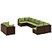 Set Divani da Giardino 9pz con Cuscini Marrone in Polyrattan - Foto miniatura 1