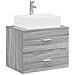 Set di mobili per il bagno Sonoma grigio Legno ingegnerizzato - Foto miniatura 1