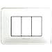 Placca 3 Posti Matix, Tecnopolimero, 120xh. 84 Mm Ghiaccio - Foto miniatura 2