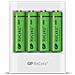 IC-GP202202 - Caricabatterie 4 AA / AAA con 4 batterie AA 2000mAh USB bianco - Foto miniatura 1