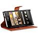 Custodia Compatibile Con Huawei Ascend G6 In Marrone Pastello - Coperchio Protettiva Con Chiusura Magnetica, Funzione Stand E Tasca Per Le Carte - Foto miniatura 3
