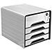 Cassettiera 4 Cassetti Smoove Secure 36x28,8x27,1 Cm Inserti Neri 1073110121 - Foto miniatura 1