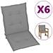 Cuscini per Sedia 6 pz Grigi in Tessuto Oxford - Foto miniatura 1