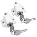 2pcs Scorrevole Patio Serratura Scorrevole Patio Door Catture Set Della Finestra Di Sicurezza Di Blocco E Patio Per Porte E Finestre Scorrevoli Bolt Universale Locks Bianco - Foto miniatura 3