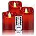 Led Candele Batteria Candele Oltre 300 Ore Di Decorazione Pilastri Set Di 3 10 Tasti Di Telecomando Con 24 Funzione Hour Timer (3 1 Rossa)  - Foto miniatura 1