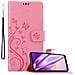 Custodia Compatibile Con Honor 8s / Huawei Y5 2019 In Rosa Fiore - Coperchio Protettivo In Design Floreale Con Chiusura Magnetica, Funzione Stand E Slot Per Carte - Foto miniatura 1