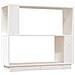Libreria / divisorio Bianco 80x25x70 Cm In Legno Massello Di Pino - Foto miniatura 2