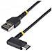 Cavo da USB-A a USB-C a 90° da 2m - Cavetto di Ricarica Veloce USB Tipo C per uso intensivo - Cavo Dati da USB 2.0 Type-A a Type-C in Resistente Fibra Aramidica - 3A - Nero - Foto miniatura 1