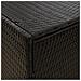Mobile Portaoggetti da Giardino Nero 198x55,5x80 cm Polyrattan - Foto miniatura 11