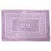 Tappeto Bagno Doccia Spugna Tinta Unita Torino Tappetino Super Assorbente In Cotone Pelo Corto Con Greca 60x90 Lilla - Foto miniatura 1