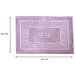 Tappeto Bagno Doccia Spugna Tinta Unita Torino Tappetino Super Assorbente In Cotone Pelo Corto Con Greca 60x90 Lilla - Foto miniatura 5