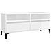 Mobile Porta Tv Bianco Lucido 100x34,5x44,5cm Legno Multistrato - Foto miniatura 2