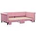 Divano Letto Con Letto Estraibile Rosa 100x200 Cm In Velluto - Foto miniatura 3