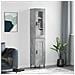 Credenza Grigio Cemento 34,5x34x180 Cm In Legno Multistrato - Foto miniatura 1