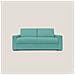 Nixon Divano letto matrimoniale con materasso 20 cm in tessuto impermeabile T03 200 cm (mat. 140x197) verde acqua - Foto miniatura 2