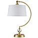 Lampada Da Scrivania Contemporanea Jenkins Metallo Ottone Spazzolato 1 Luce E27 - Foto miniatura 3