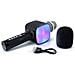 All-in-one Microphone Portable Karaoke With Lights Effects Black Partybtmic2bk - Foto miniatura 2