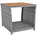 Set Mobili Giardino 3pz Grigio Polyrattan Legno Massello Acacia - Foto miniatura 6