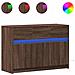 Mobile Porta TV con LED Rovere Marrone 91x34x61 cm Truciolato - Foto miniatura 1