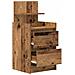 Comodini con 2 Cassetti 2 pz in Legno Antico 38x34x80 cm - Foto miniatura 2