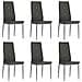 Lusso Casadino -  Sedie Da Pranzo 6 Pz In Similpelle Grigio - Foto miniatura 2