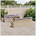 Set da Pranzo da Giardino 9 Pezzi con Cuscini Beige Polyrattan Acacia - Foto miniatura 3