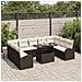 Set di Divani da Giardino in 10 Pezzi con Cuscini Marrone Rattan Sintetico - Foto miniatura 3