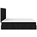 Struttura Letto Pouf con Materassi Nero 200x200 cm in Tessuto - Foto miniatura 9