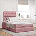 Struttura Letto Pouf con Materasso Rosa 120x200 cm Velluto - Foto miniatura 3