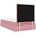 Struttura Letto Pouf con Materasso Rosa 120x200 cm Velluto - Foto miniatura 9